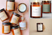 do candle packaging label design, label design