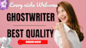 be your nonfiction book and ebook ghostwriter