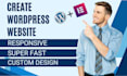 create responsive wordpress website design, blog or landing page
