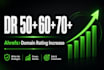 increase domain rating ahrefs dr70 dr50 high authority