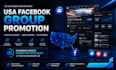 do facebook group posts and promote any business in the USA