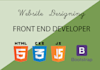 create your front end using scratch html, css, javascript,
