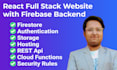 develop your react js website with firebase within 48 hours