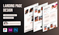 make web UI and landing page design with figma