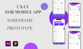 do UX UI design for mobile apps using figma or adobe xd