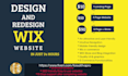 design wix website, build wix website, wix website redesign