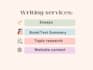 write essays, text summaries and analysis, website content
