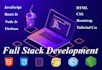 create responsive websites in HTML CSS javascript react node js