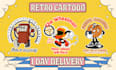 do draw a vintage retro cartoon 30s character mascot logo