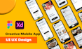 do mobile app UI UX design and clickable figma prototype