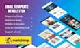 design responsive mailchimp email template, newslatter, landing page