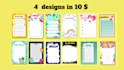 design sticky notes, notepad ,notebook, memo and invoice