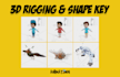 create 3d rig and shape key character in blender