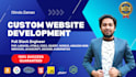 be full stack web developer, website developer, custom website development