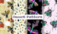 design a creative insect pattern, food pattern, animal pattern
