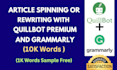 rewrite and proofread your 15 article with quillbot premium