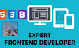 be your frontend developer using HTML5, css3, reactjs