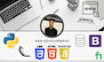 do custom website development in python flask, django, html