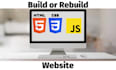 build or update your website  using html css javascript