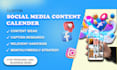 create content calendar for your social media