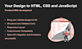 convert your website design to HTML, CSS, js code