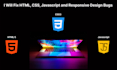 fix HTML, CSS, javascript, and responsive design bugs