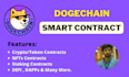 create smart contract , erc20 on dogechain blockchain