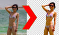perfectly transparent background, deep etch, silhouette