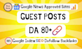do SEO guest post dofollow high quality backlinks on high traffic site