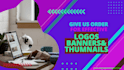 design youtube banners logo social media posts and cards