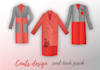 create technical flat drawings of coats and tech pack