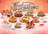 draw custom food illustrations for menus and branding
