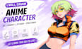 create rough concept art sketches for characters , color