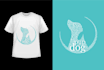 do word cloud portrait typography t shirt for pet or animal