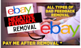 remove ebay defects and ebay bad feedback