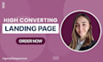 design a high converting marketing landing page in figma