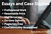 support with case studies and writing essays