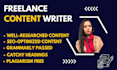 be your freelance writer