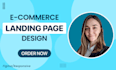 design a modern responsive e commerce landing page in figma