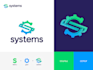give creative technology logo design with new concepts