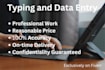 do typing and data entry