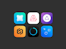 design minimal icon for app and brand