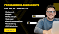do web HTML, CSS, js, and PHP programming assignments