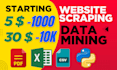 do web scraping, data mining n data extraction from website