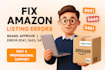 amazon product listings for seller central accounts