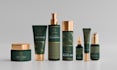 design minimalist cosmetic product label with 3d mockup