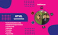 convert figma to html css scss bootstrap psd xd to html  website