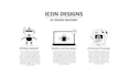 create modern icon design, custom icons and vector icon set