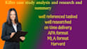write a killer case study analysis and research and summary