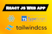 create website using reactjs and tailwind css